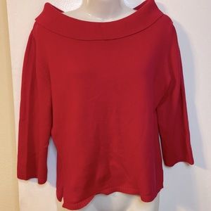 Rafaela Red Sweater with 3/4 Sleeve